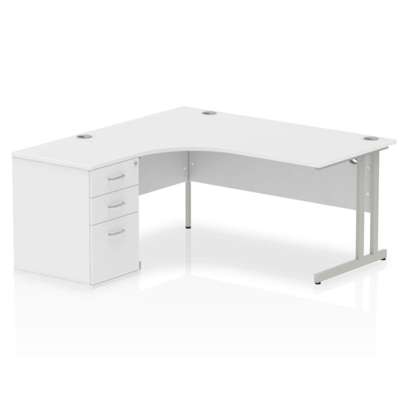 Pace 1600mm Cantilever Left Crescent Desk Workstation - Image 32