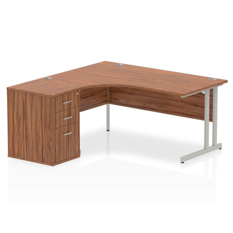 Pace 1600mm Cantilever Left Crescent Desk Workstation - Image 26