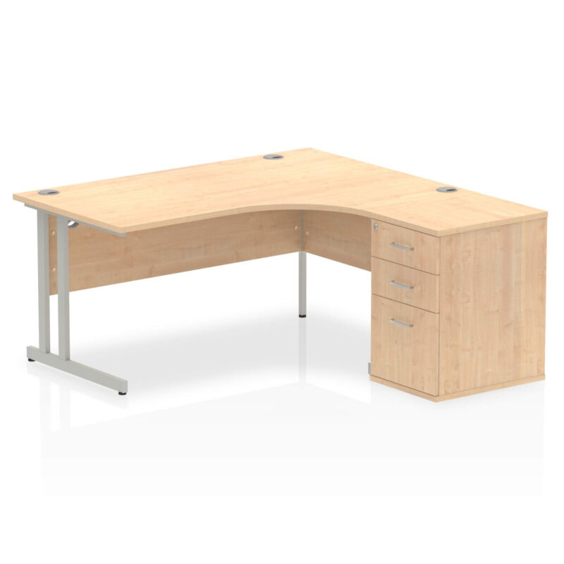 Pace 1600mm Cantilever Right Crescent Desk Workstation - Image 14