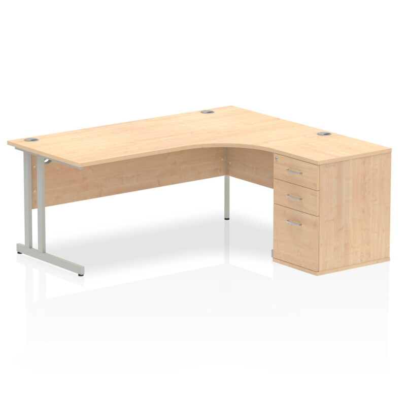 Pace 1800mm Cantilever Right Crescent Desk Workstation - Image 14