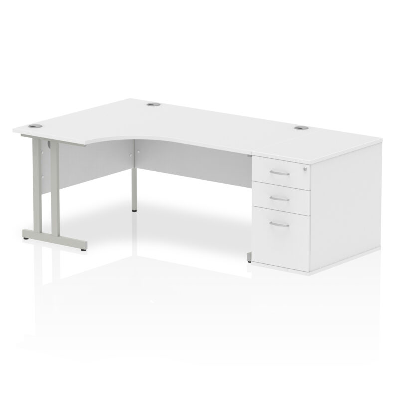 Pace 1600mm Cantilever Left Crescent Desk Workstation - Image 35