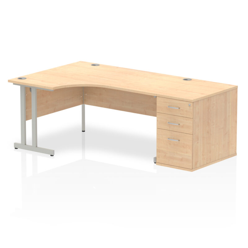 Pace 1600mm Cantilever Left Crescent Desk Workstation - Image 17