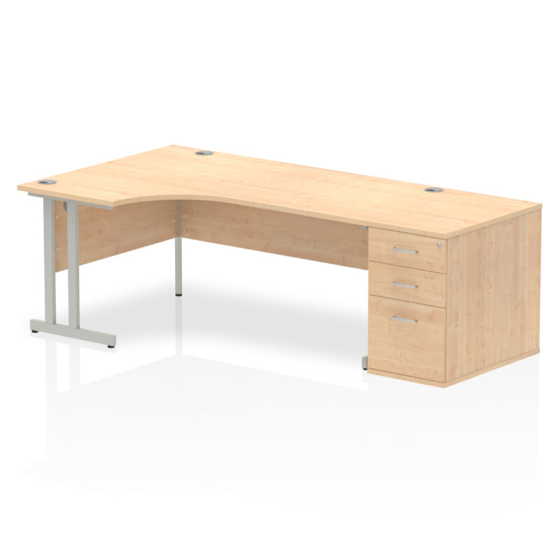 Pace 1800mm Cantilever Left Crescent Desk Workstation - Image 17