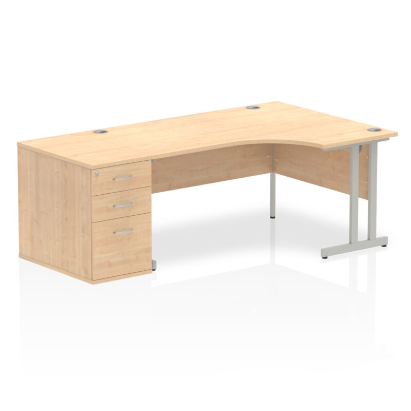 Pace 1600mm Cantilever Right Crescent Desk Workstation - Image 17