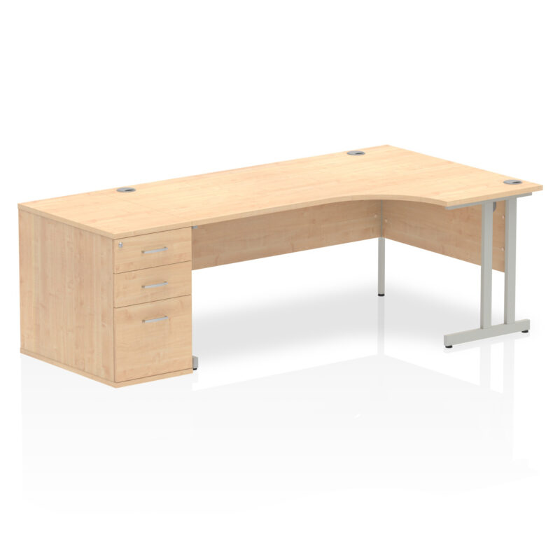 Pace 1800mm Cantilever Right Crescent Desk Workstation - Image 17