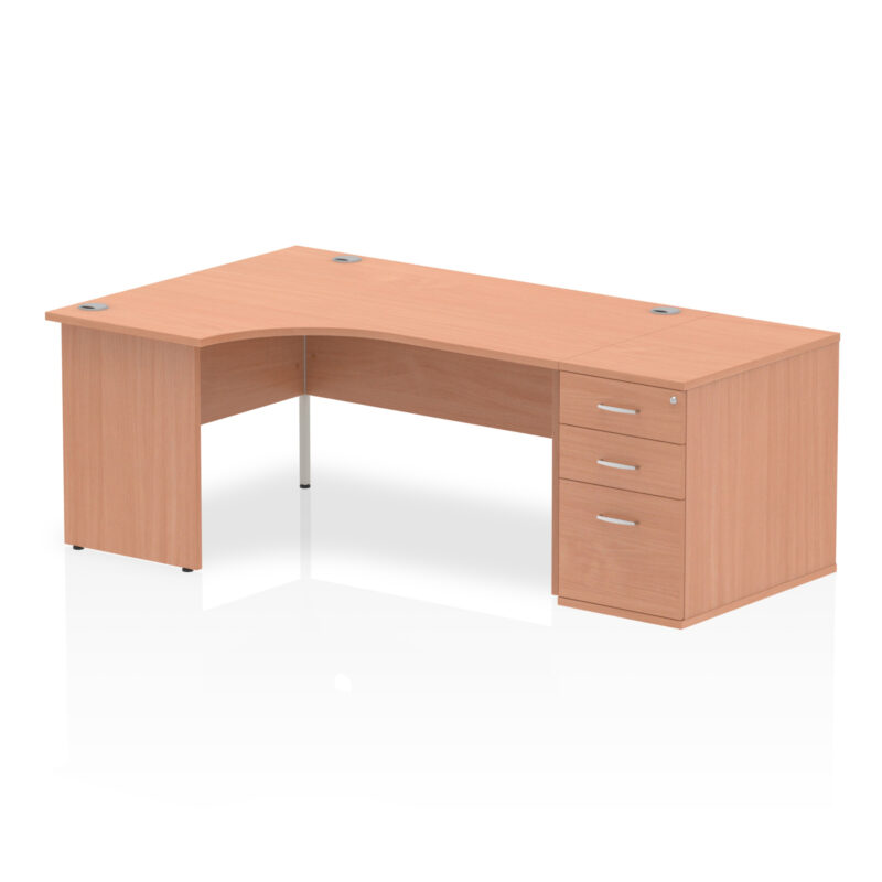 Pace Panel End Crescent Desk Workstation - Image 2
