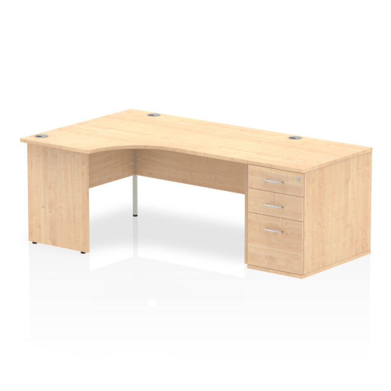 Pace Panel End Crescent Desk Workstation - Image 6