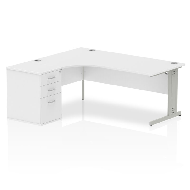 Pace 1800mm Cable Managed Left Crescent Desk Workstation - Image 32