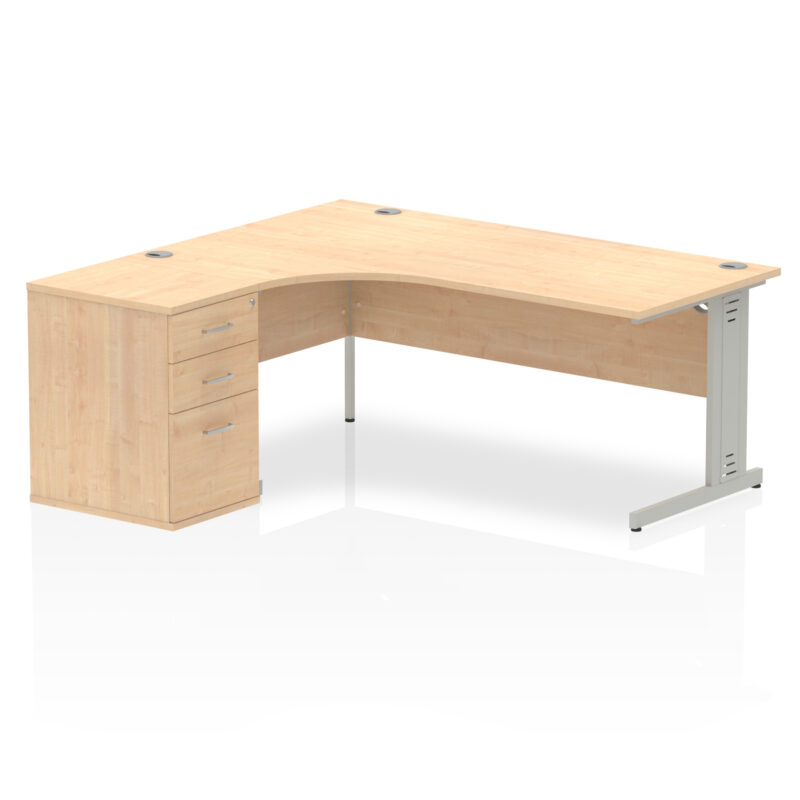 Pace 1800mm Cable Managed Left Crescent Desk Workstation - Image 14