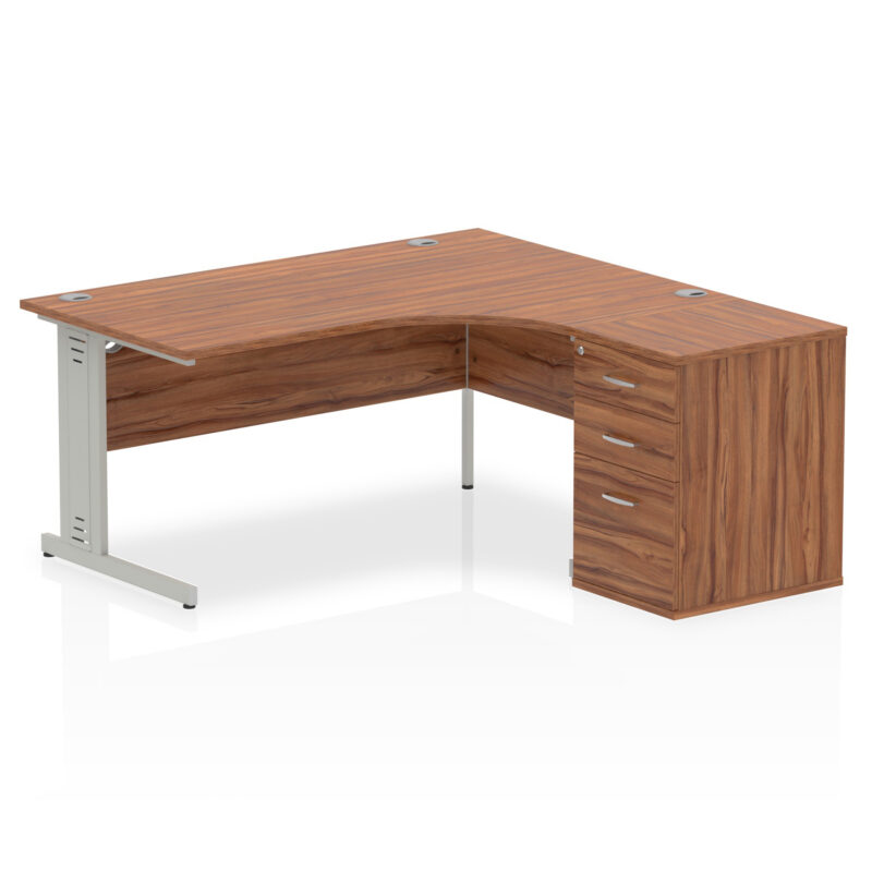 Pace 1600mm Cable Managed Right Crescent Desk Workstation - Image 26