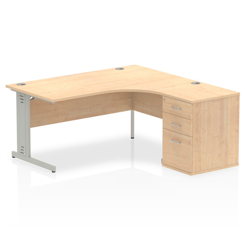 Pace 1600mm Cable Managed Right Crescent Desk Workstation - Image 14
