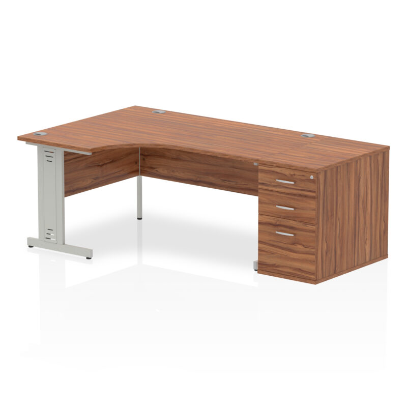 Pace 1600mm Cable Managed Left Crescent Desk Workstation - Image 28
