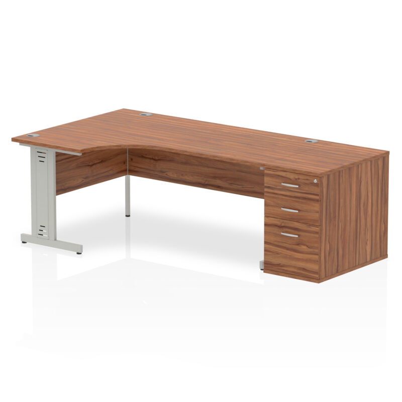 Pace 1800mm Cable Managed Left Crescent Desk Workstation - Image 29