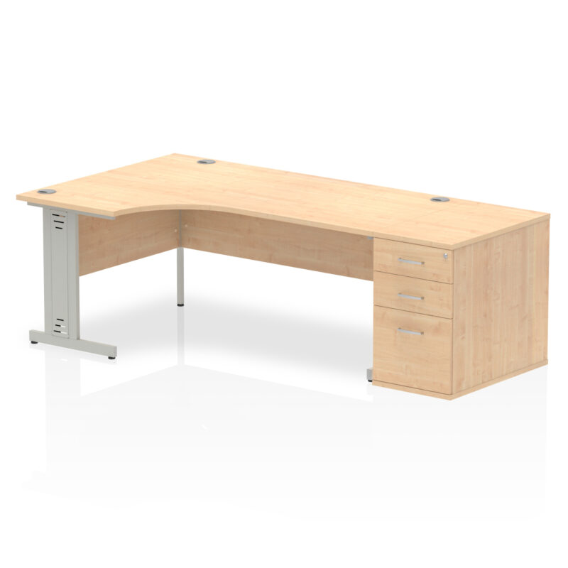 Pace 1800mm Cable Managed Left Crescent Desk Workstation - Image 17