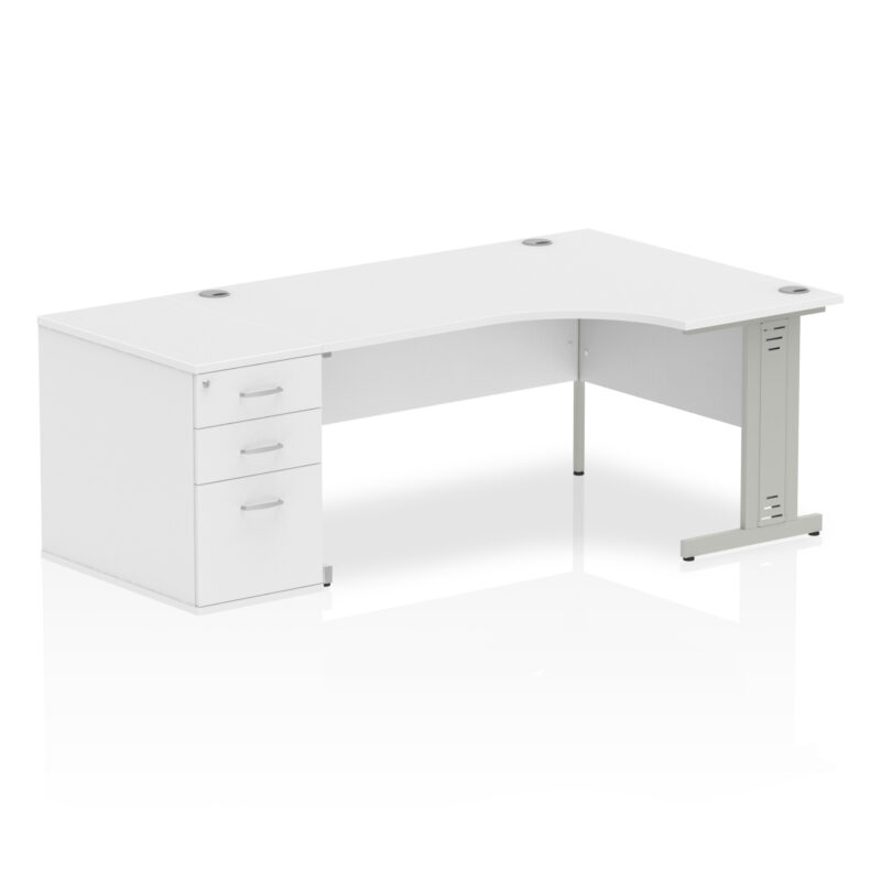 Pace 1600mm Cable Managed Right Crescent Desk Workstation - Image 35