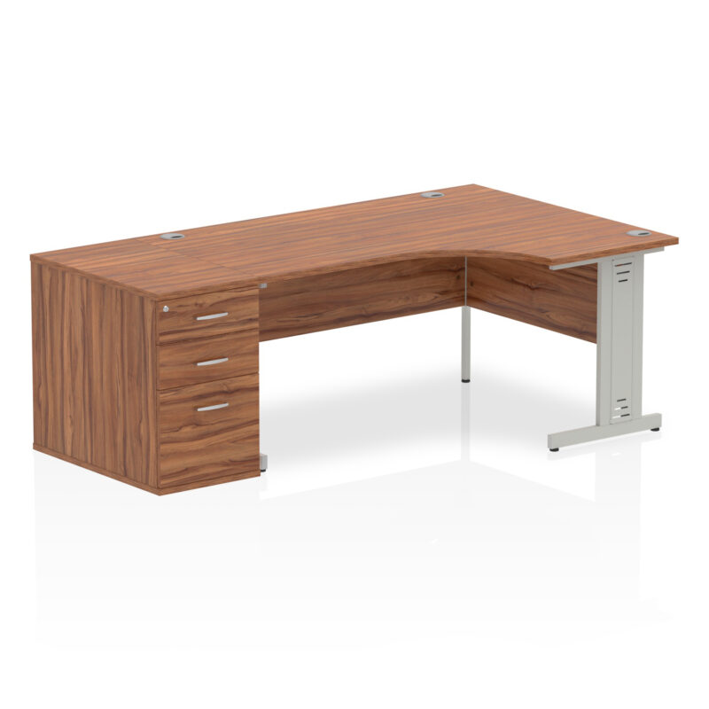 Pace 1600mm Cable Managed Right Crescent Desk Workstation - Image 29