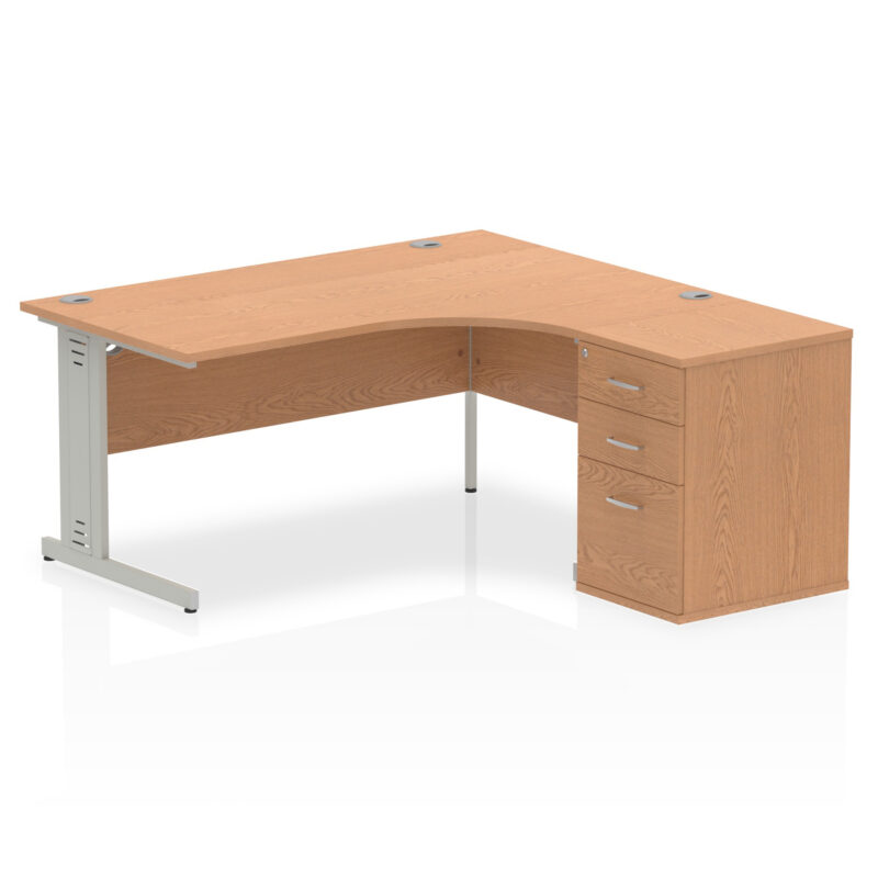 Pace 1600mm Cable Managed Right Crescent Desk Workstation - Image 20