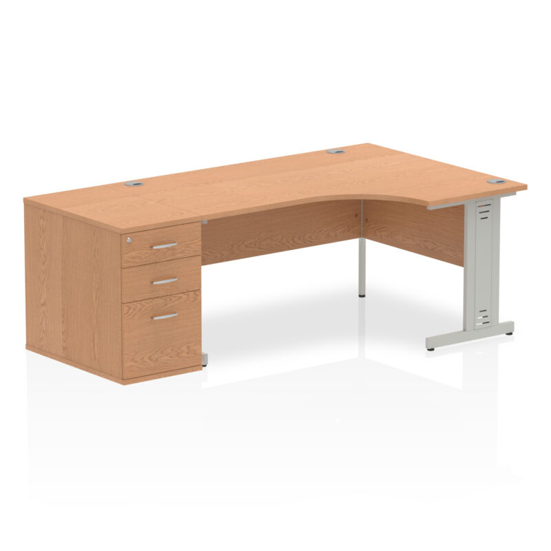 Pace 1600mm Cable Managed Right Crescent Desk Workstation - Image 23
