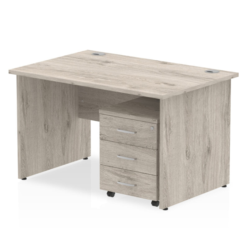 Pace Panel End Straight Desk With Mobile Pedestal - Image 4