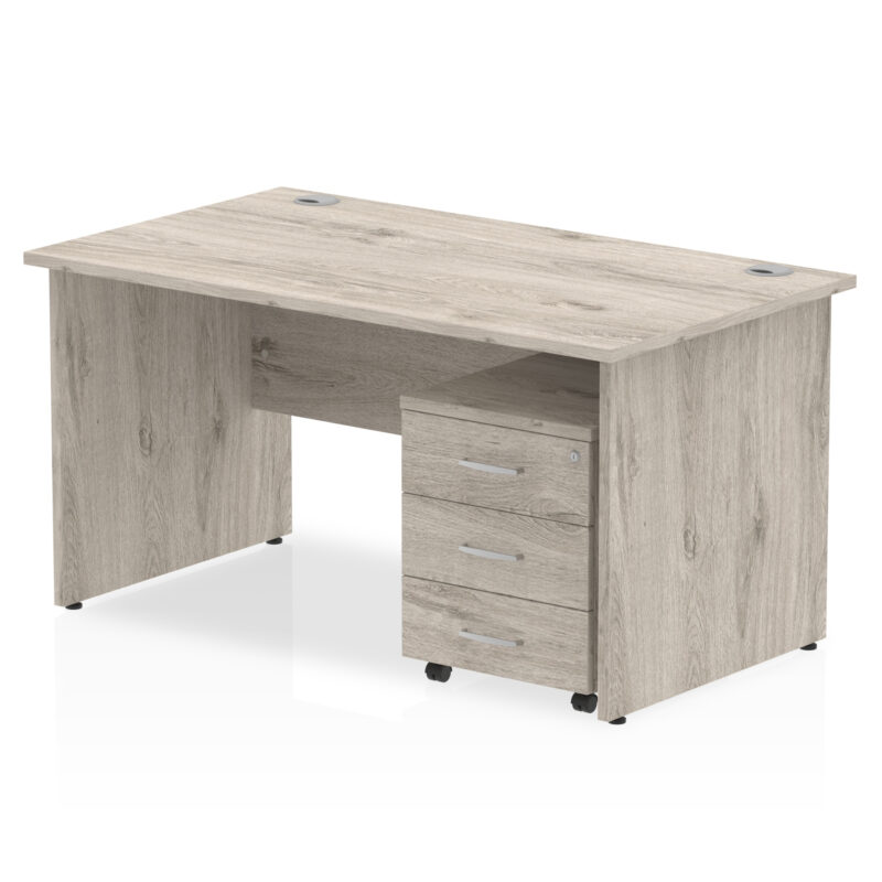 Pace Panel End Straight Desk With Mobile Pedestal - Image 16