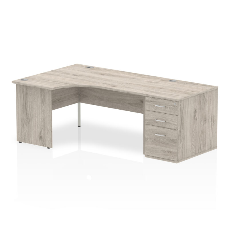 Pace Panel End Crescent Desk Workstation - Image 4