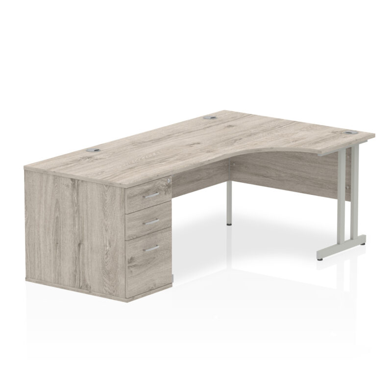 Pace 1600mm Cantilever Right Crescent Desk Workstation - Image 11