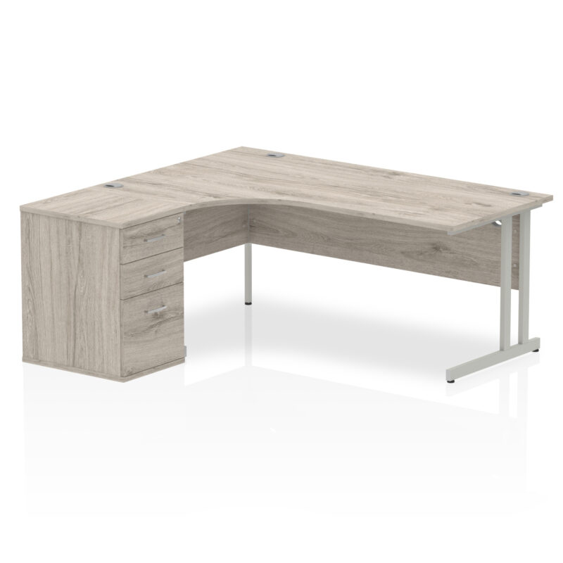 Pace 1800mm Cantilever Left Crescent Desk Workstation - Image 8
