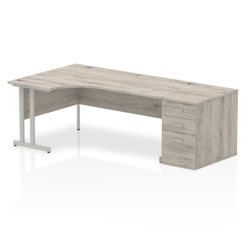 Pace 1800mm Cantilever Left Crescent Desk Workstation - Image 11