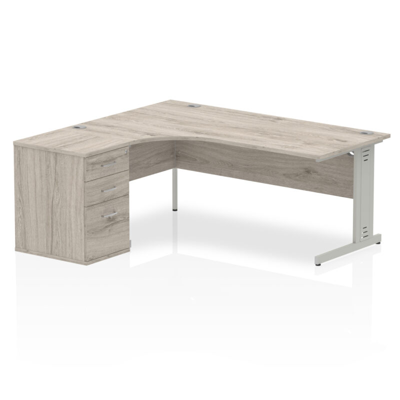 Pace 1800mm Cable Managed Left Crescent Desk Workstation - Image 8