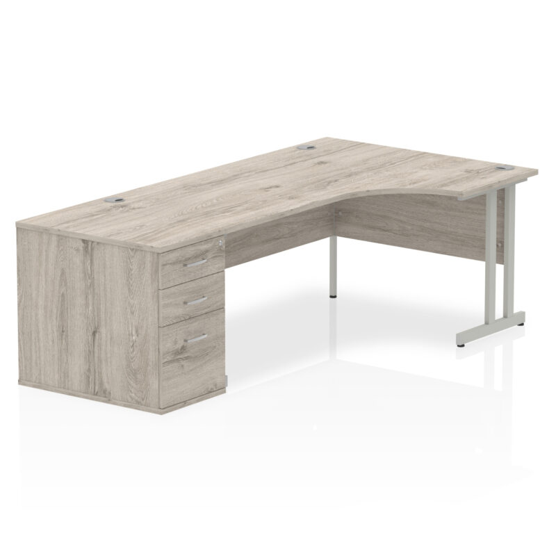 Pace 1800mm Cantilever Right Crescent Desk Workstation - Image 11