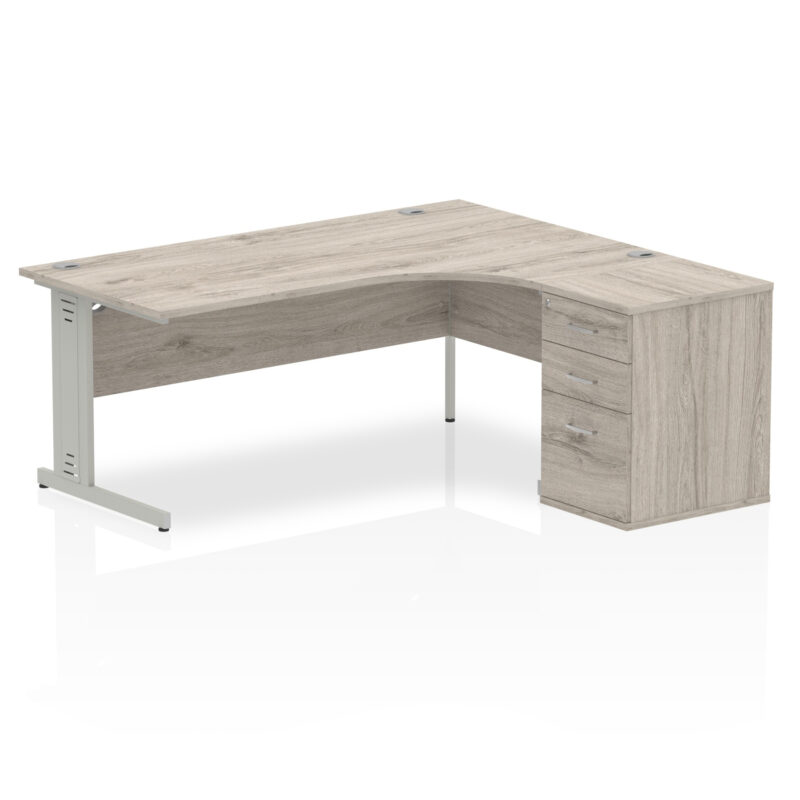 Pace 1800mm Cable Managed Right Crescent Desk Workstation - Image 8