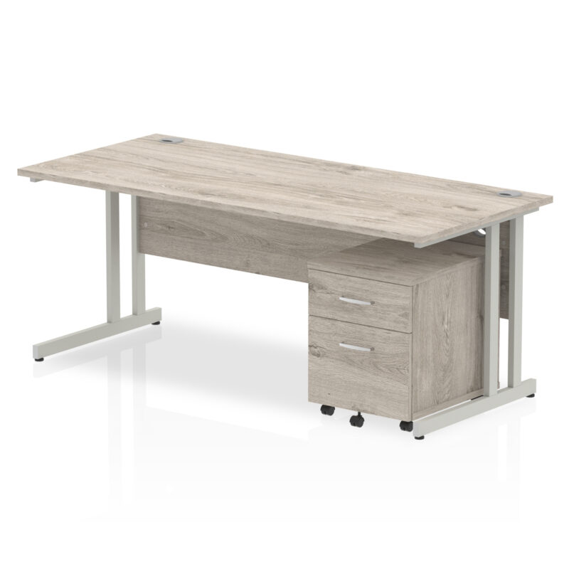 Pace 1800mm Cantilever Straight Desk With Mobile Pedestal - Image 5
