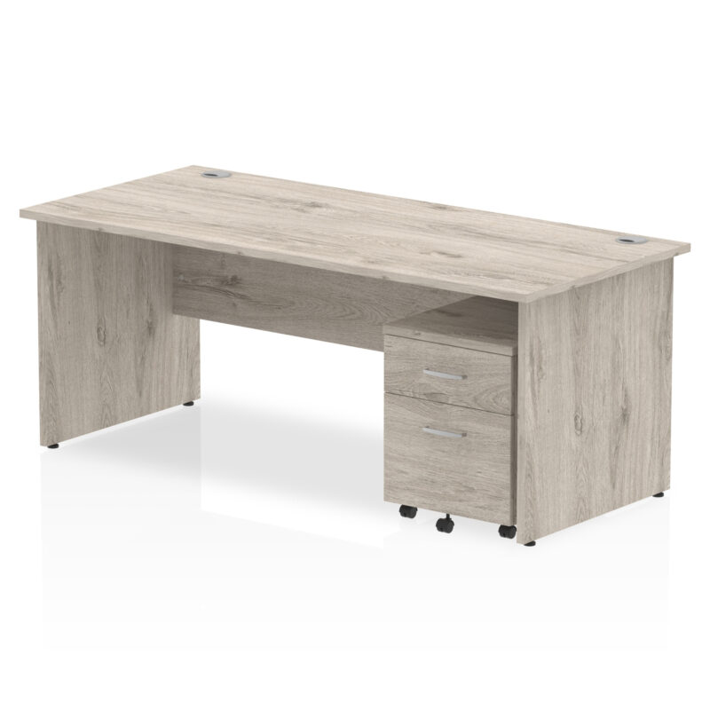Pace Panel End Straight Desk With Mobile Pedestal - Image 39