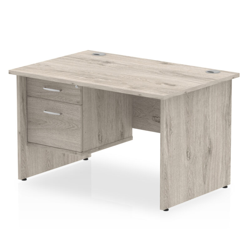 Pace 1200mm Panel End Straight Desk With Single Fixed Pedestal - Image 7
