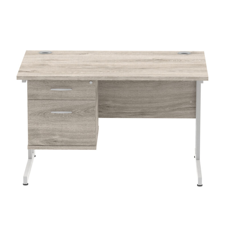 Pace 1200mm Cantilever Straight Desk With Single Fixed Pedestal - Image 71