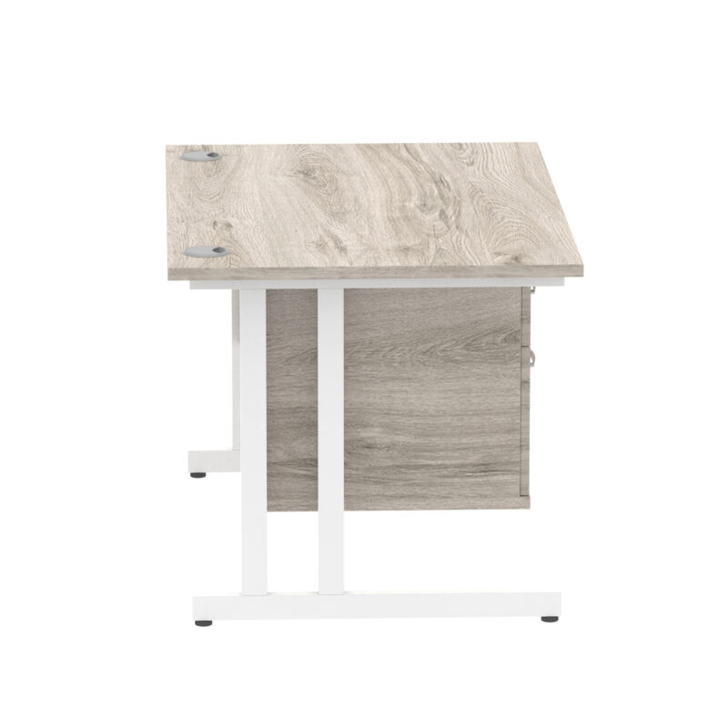 Pace 1200mm Cantilever Straight Desk With Single Fixed Pedestal - Image 14
