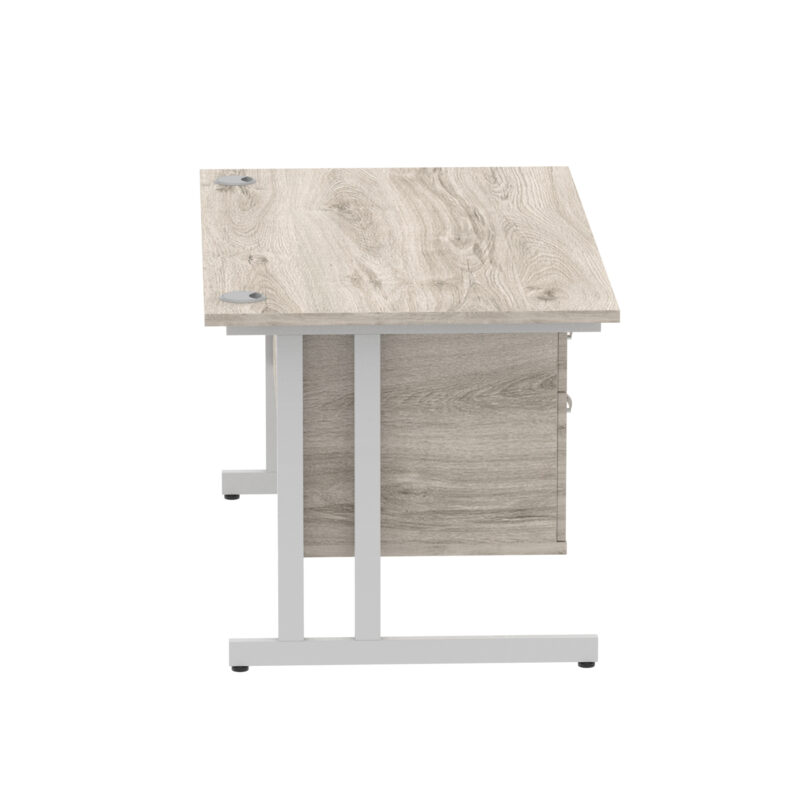 Pace 1400mm Cantilever Straight Desk With Single Fixed Pedestal - Image 73