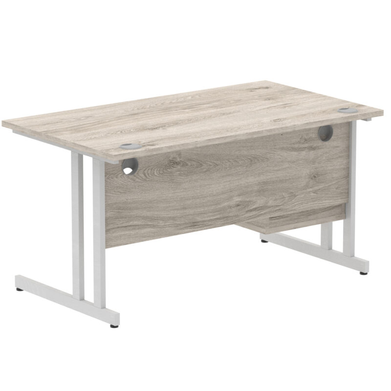 Pace 1400mm Cantilever Straight Desk With Single Fixed Pedestal - Image 76