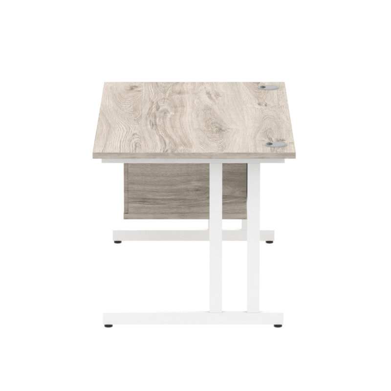 Pace 1400mm Cantilever Straight Desk With Single Fixed Pedestal - Image 18