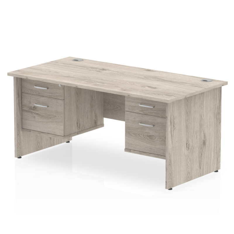 Pace 1800mm Panel End Straight Desk With Two Fixed Pedestal - Image 8