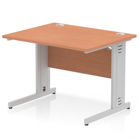 Pace 1000mm Straight Desk Cable Managed Leg