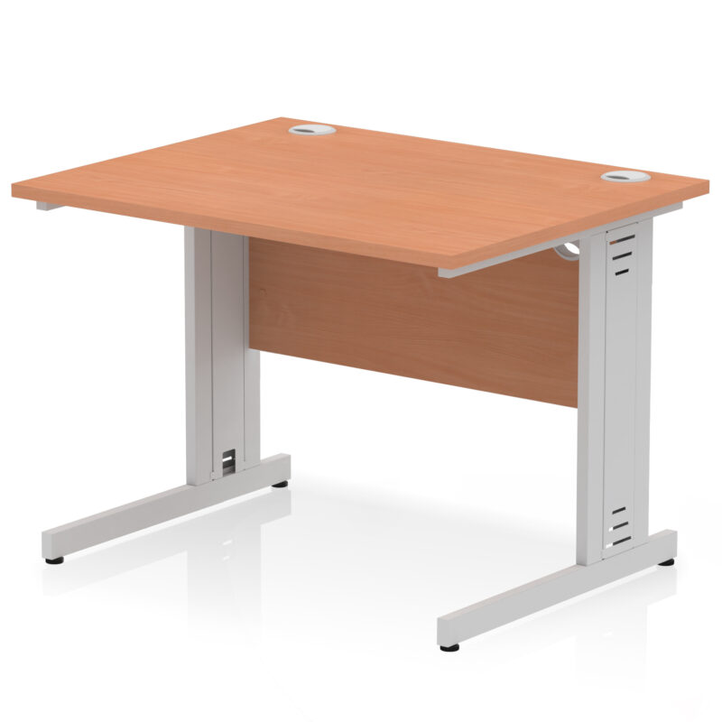 Pace 1000mm Straight Desk Cable Managed Leg