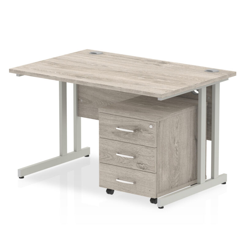 Pace 1200mm Cantilever Straight Desk With Mobile Pedestal - Image 8