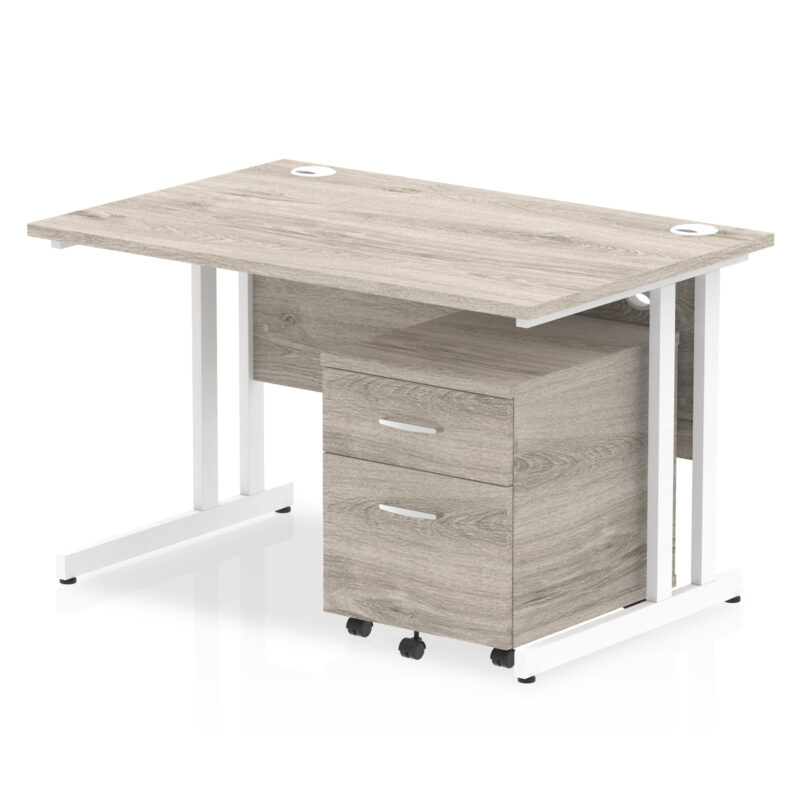 Pace 1200mm Cantilever Straight Desk With Mobile Pedestal - Image 7