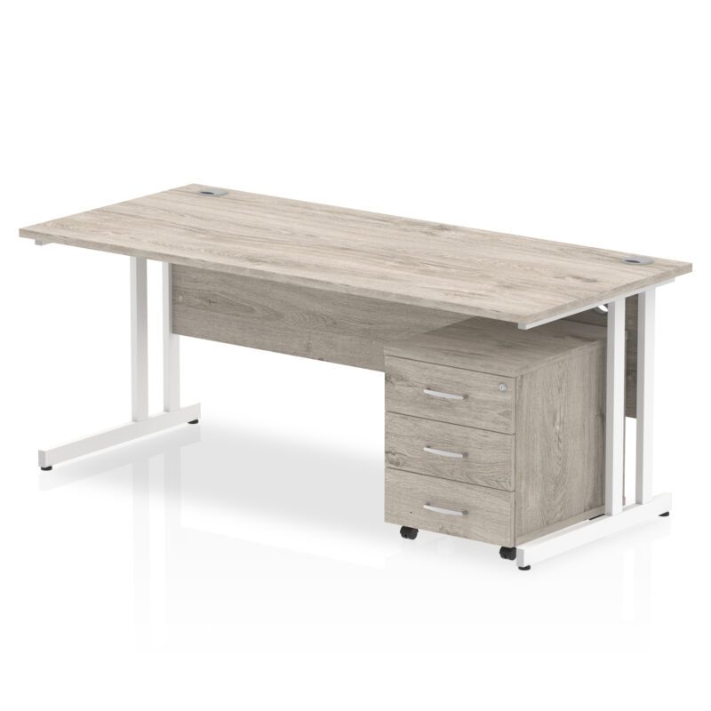 Pace 1800mm Cantilever Straight Desk With Mobile Pedestal - Image 8