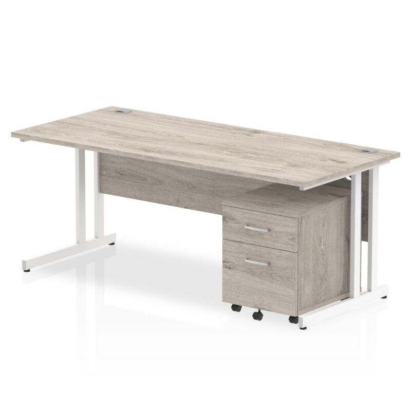 Pace 1800mm Cantilever Straight Desk With Mobile Pedestal - Image 7
