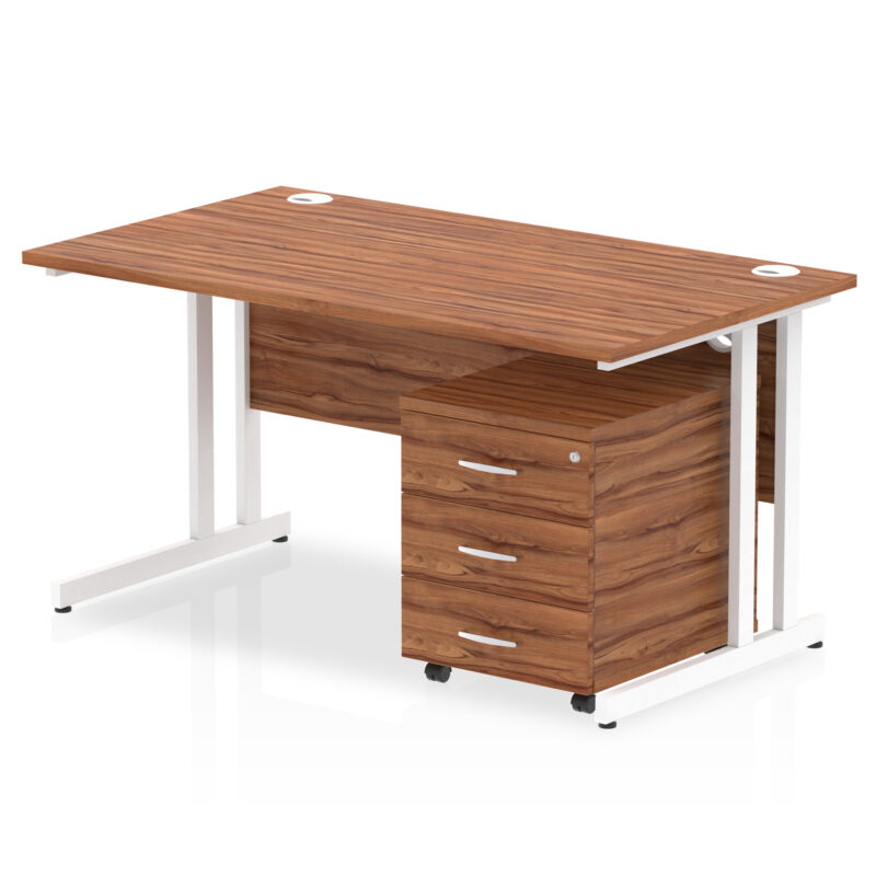 Pace 1400mm Cantilever Straight Desk With Mobile Pedestal - Image 19