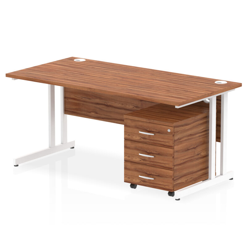 Pace 1600mm Cantilever Straight Desk With Mobile Pedestal - Image 20