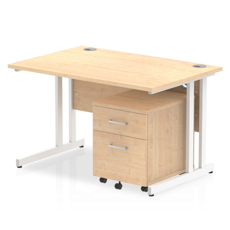 Pace 1200mm Cantilever Straight Desk With Mobile Pedestal - Image 11
