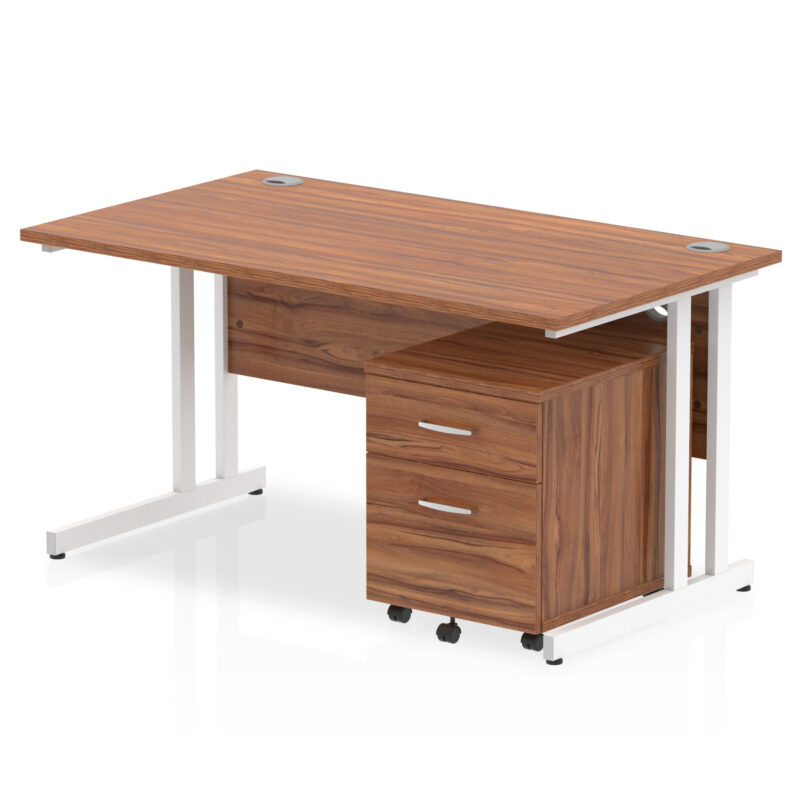Pace 1400mm Cantilever Straight Desk With Mobile Pedestal - Image 17